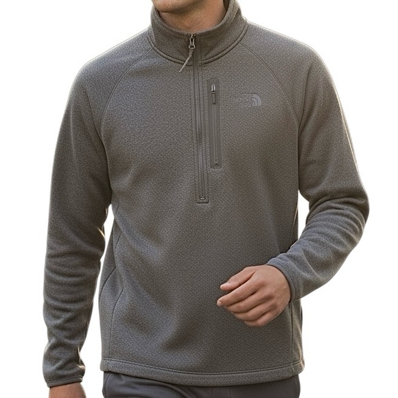 The North Face Other - The North Face Mens Gray Fleece‎ Lined Quarter Zip Shirt L